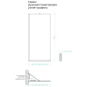 Душевая перегородка Maybah Glass MGD-693-6у 890x1950 в узком профиле Черный стекло графитовое