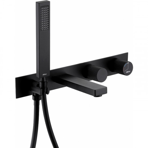 Смеситель для ванны Abber Rund AF8730B Черный матовый латунь встраиваемый