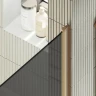 Душевая дверь Maybah Glass MGD-801-2 600x1980 на монопетле Бронза стекло графитовое матовое