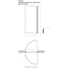 Душевая дверь Maybah Glass MGD-801-2 600x1980 на монопетле Бронза стекло графитовое матовое