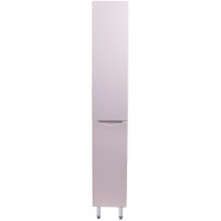 Шкаф пенал Style Line Бергамо 30 L СС-00002326 с бельевой корзиной Белый антискрейтч МДФ / ЛДСП