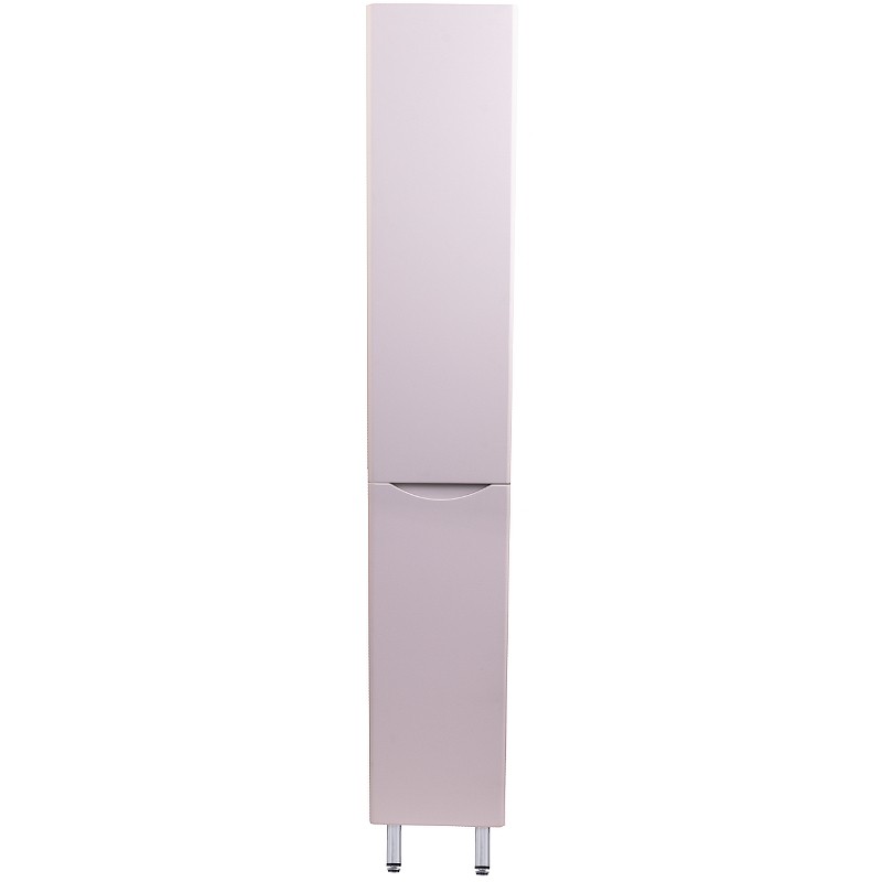 Шкаф пенал Style Line Бергамо 30 L СС-00002326 с бельевой корзиной Белый антискрейтч МДФ / ЛДСП