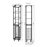 Шкаф пенал Style Line Бергамо 30 L СС-00002326 с бельевой корзиной Белый антискрейтч МДФ / ЛДСП