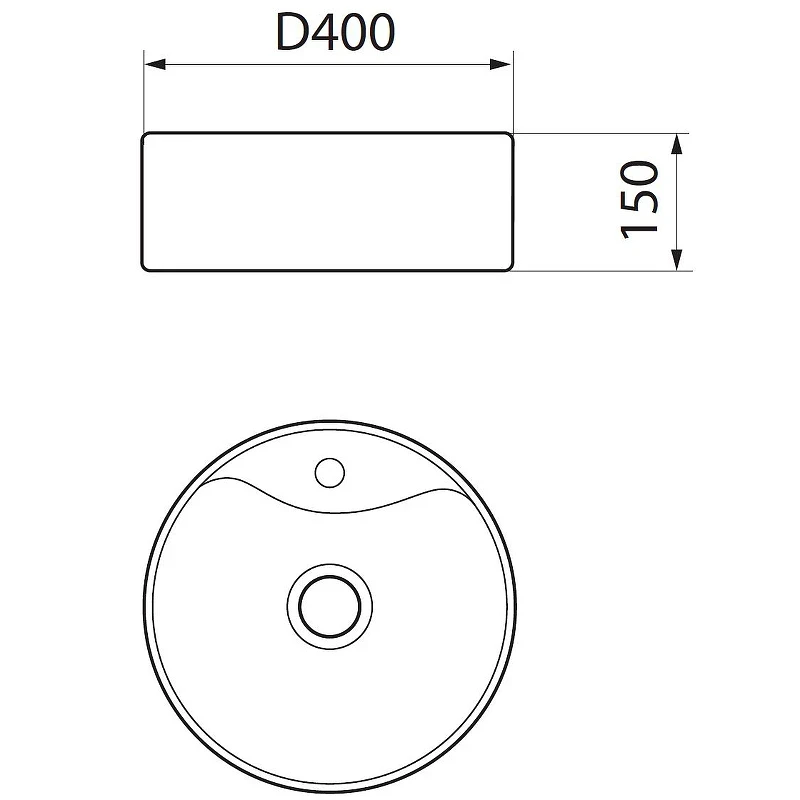 Раковина Runo Sole 40 00-00001448 Белая