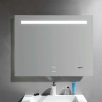 Зеркало Gappo 90 G604-9 с подсветкой с сенсорным выключателем, подогревом и часами стекло