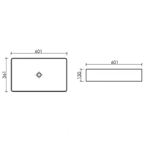 Раковина-чаша Ceramicanova Element 60 CN6070MB Черная матовая фарфор накладная