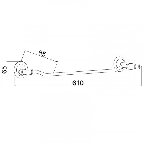 Полотенцедержатель Boheme Vogue Nero 10182 Хром