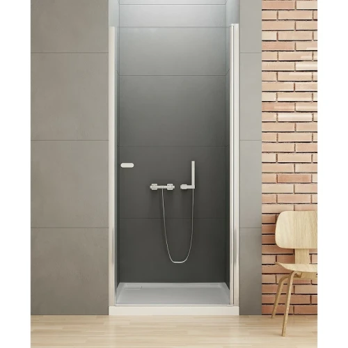 Душевая дверь New Trendy New Soleo Chrome 100 D-0122A профиль Хром стекло прозрачное