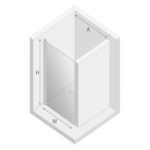 Душевая дверь New Trendy New Soleo Chrome 100 D-0122A профиль Хром стекло прозрачное