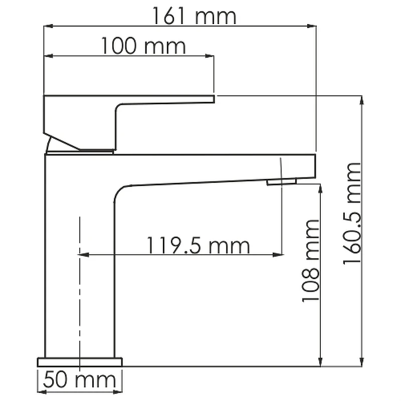 Смеситель для раковины WasserKRAFT Abens 2003 Чёрный матовый латунь
