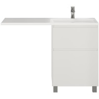 Тумба с раковиной Creto Cafor 110 R 19-W110R Белый глянец МДФ / ЛДСП