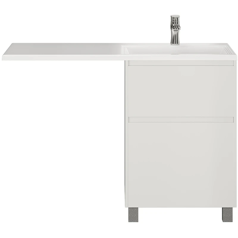 Тумба с раковиной Creto Cafor 110 R 19-W110R Белый глянец МДФ / ЛДСП
