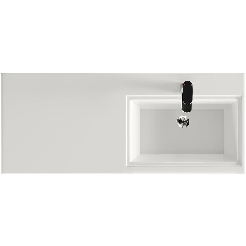 Тумба с раковиной Creto Cafor 110 R 19-W110R Белый глянец МДФ / ЛДСП