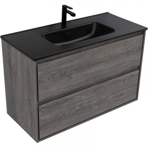 Тумба под раковину Aquanet Милан 100 336375 подвесная Дуб рошелье МДФ / ЛДСП