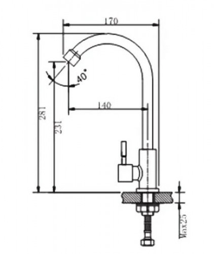 Кран для одного типа воды Haiba HB4183 Нержавеющая сталь