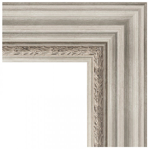 Зеркало Evoform Exclusive 86х56 BY 1237 с фацетом в багетной раме - Римское серебро 88 мм стекло