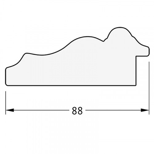 Зеркало Evoform Exclusive 86х56 BY 1237 с фацетом в багетной раме - Римское серебро 88 мм стекло