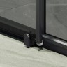 Душевая дверь Maybah Glass MGD-1285-6 1500x1950 раздвижная профиль Черный стекло графитовое