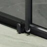 Душевая дверь Maybah Glass MGD-1285-6 1500x1950 раздвижная профиль Черный стекло графитовое