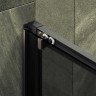 Душевая дверь Maybah Glass MGD-1285-6 1500x1950 раздвижная профиль Черный стекло графитовое