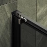 Душевая дверь Maybah Glass MGD-1285-6 1500x1950 раздвижная профиль Черный стекло графитовое