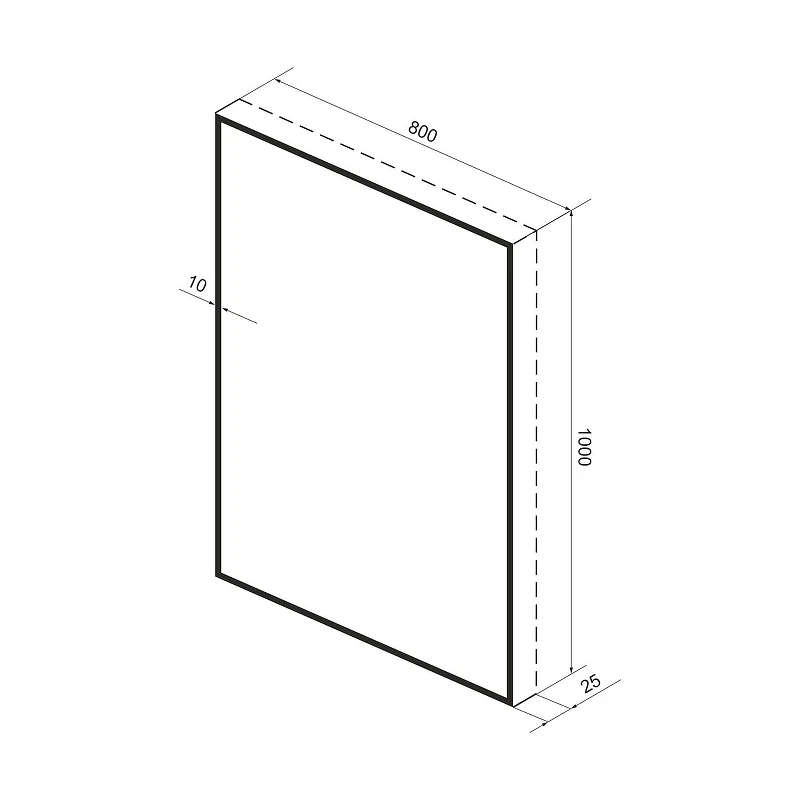 Зеркало Wellsee 7 Rays' Spectrum 80 172201060-172201070 с подсветкой цвет Черный матовый с сенсорным выключателем