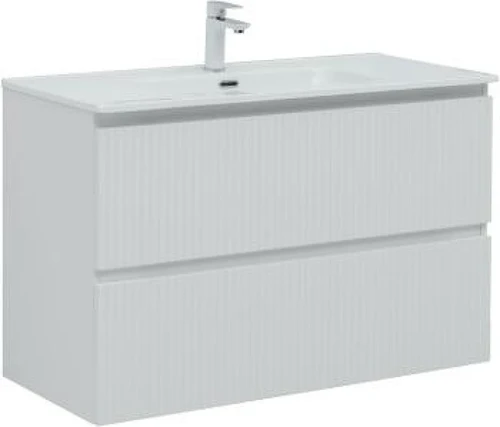 Тумба с раковиной Aquanet Джейн 2.0 120 378315 подвесная цвет Белый сатин