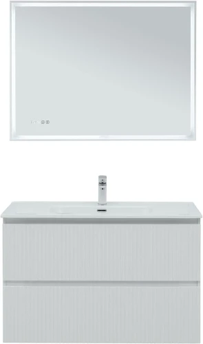 Тумба с раковиной Aquanet Джейн 2.0 120 378315 подвесная цвет Белый сатин