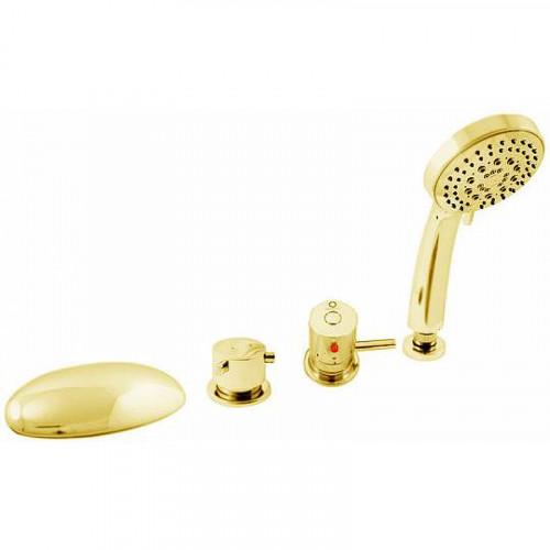 Смеситель на борт ванны Rav Slezak Dunaj Termostat DT270.5PZ с термостатом Золото латунь