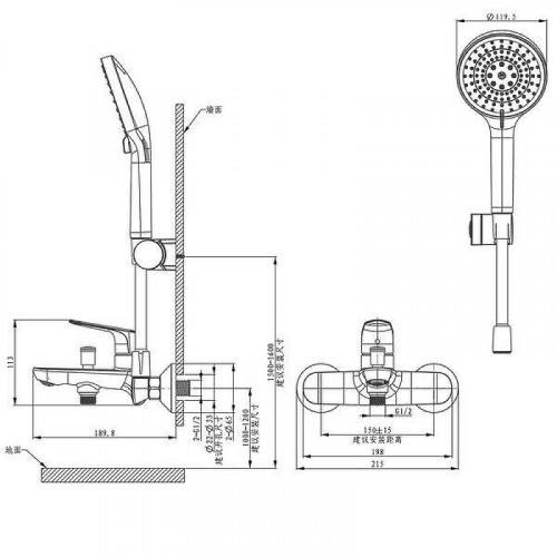 Смеситель для ванны Arrow AG3609CP цвет Хром