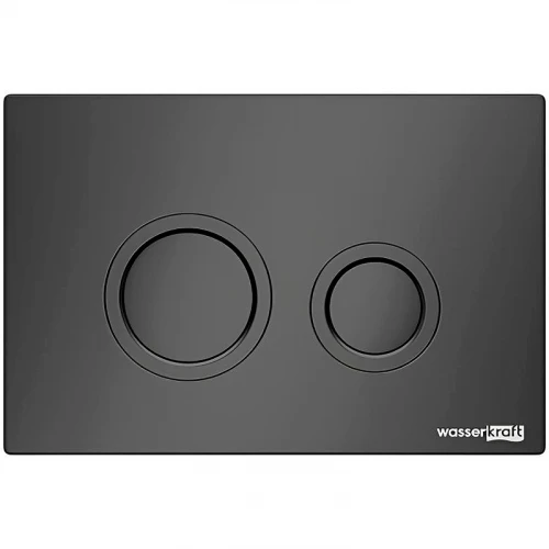Инсталляция WasserKRAFT Salm 27TLT.010.ME.WH.MB01 для унитаза Белое стекло с Черной матовой клавишей смыва нержавеющая сталь