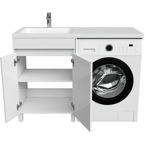 Тумба с раковиной Iddis Optima Home 120 L OPH12LDi95K Белый МДФ / ЛДСП