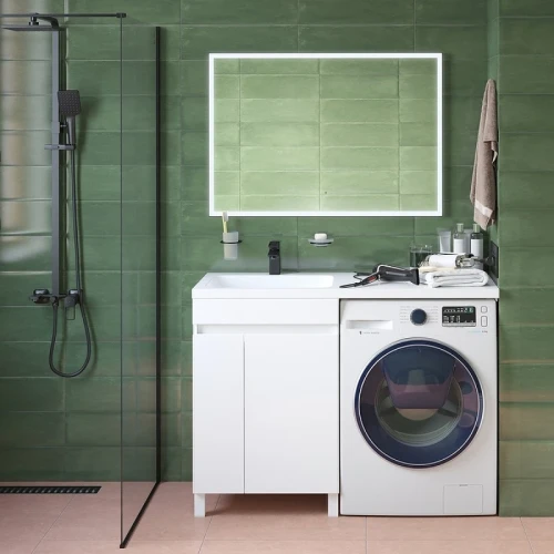 Тумба с раковиной Iddis Optima Home 120 L OPH12LDi95K Белый МДФ / ЛДСП