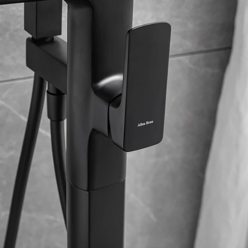 Смеситель для ванны Allen Brau Infinity 5.21009-31 Черный матовый латунь на пол