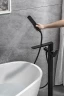 Смеситель для ванны Allen Brau Infinity 5.21009-31 Черный матовый латунь на пол