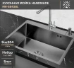 Кухонная мойка Ростовская Мануфактура Сантехники 58 MR-5843BL Графит нержавеющая сталь встраиваемый
