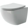 Комплект унитаза Ceramicanova Forma CN3009 с инсталляцией WellWant Standart 50 WWISI1110B с сиденьем Микролифт и клавишей смыва Хром глянцевый фарфор подвесной