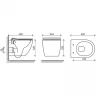 Комплект унитаза Ceramicanova Forma CN3009 с инсталляцией WellWant Standart 50 WWISI1110B с сиденьем Микролифт и клавишей смыва Хром глянцевый фарфор подвесной