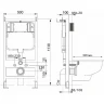 Комплект унитаза Ceramicanova Forma CN3009 с инсталляцией WellWant Standart 50 WWISI1110B с сиденьем Микролифт и клавишей смыва Хром глянцевый фарфор подвесной