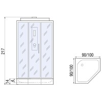 Душевая кабина River Penta 90x90 10000003116 с поддоном