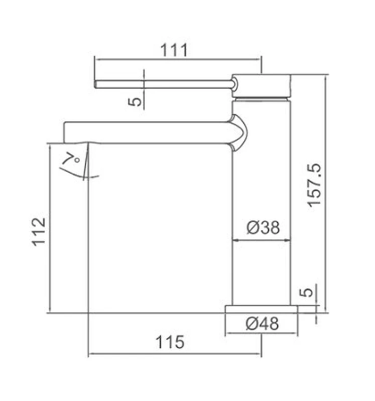Смеситель для раковины Frap H67-6 F1067-6 Черный матовый