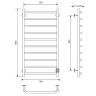 Электрический полотенцесушитель Comfysan Scola EC-10 100x50 016784 Черный матовый