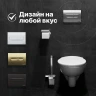 Комплект унитаза DIWO Анапа с сиденьем Микролифт с инсталляцией DIWO 4501 с клавишей смыва цвет Матовый хром