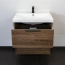 Тумба с раковиной Comforty Селенга 60 00-00021874 подвесная цвет Дуб темно-коричневый