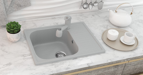Кухонная мойка Ulgran Classic U-202-342 Графит искусственный камень (литьевой мрамор) встраиваемый