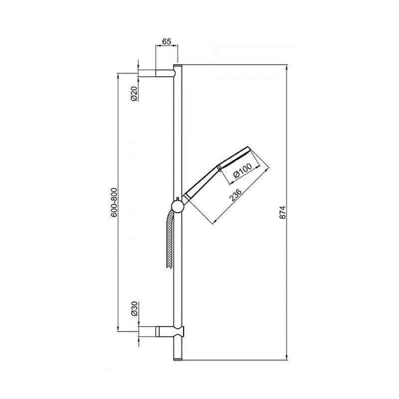 Душевой гарнитур Webert Shower Set AC0116740 Белый матовый пластик на стену
