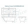 Чугунная ванна Delice Grace 170x70 DLR230643R-AS с отверстиями под ручки с антискользящим покрытием