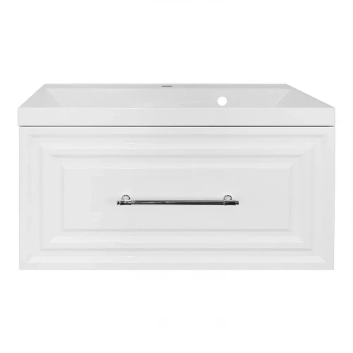 Тумба с раковиной Azario Laura 80 CS00096989 подвесная цвет Белый глянцевый