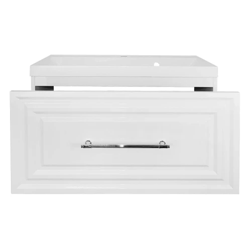 Тумба с раковиной Azario Laura 80 CS00096989 подвесная цвет Белый глянцевый