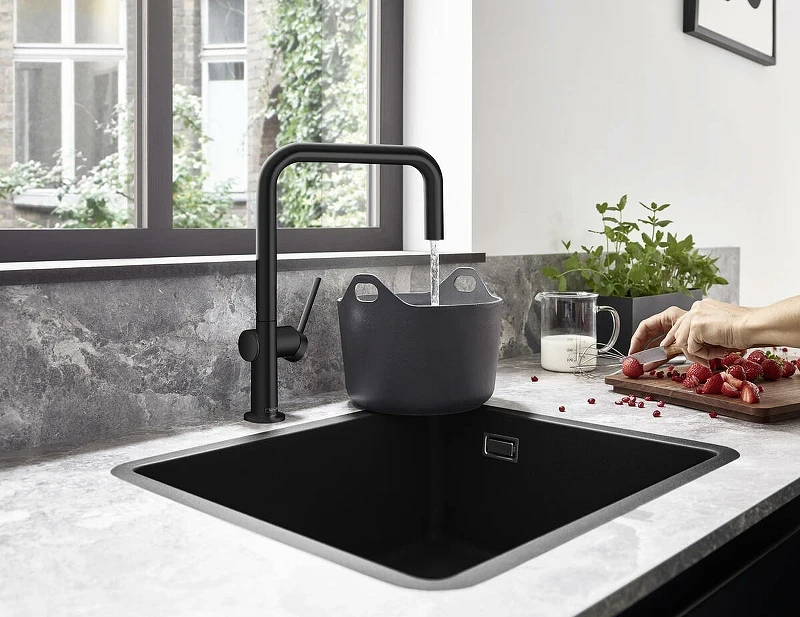 Смеситель для кухни Hansgrohe Talis M54 72806670 Черный матовый